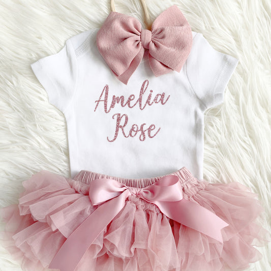 Personalized Newborn Girl Tutu Outfit