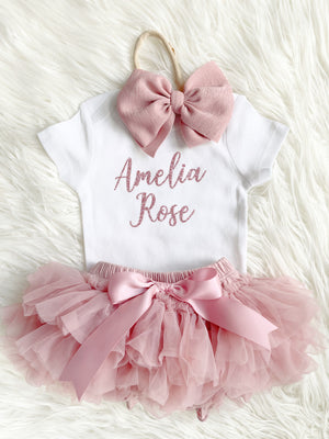 Personalized Newborn Girl Tutu Outfit