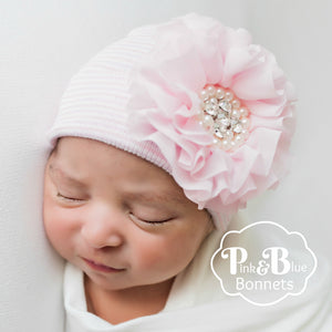 Newborn girl flower hat, newborn girl photo prop