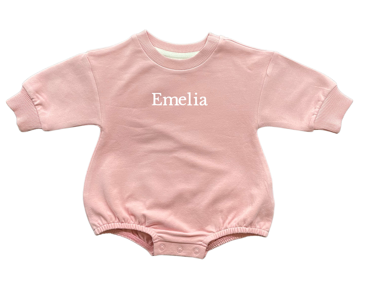 Oversized Baby Crewneck Sweatshirt - Bubble Romper - Personalized